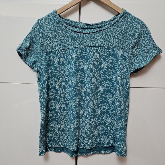 Green Floral 100% Cotton Top - Picture 2 of 6